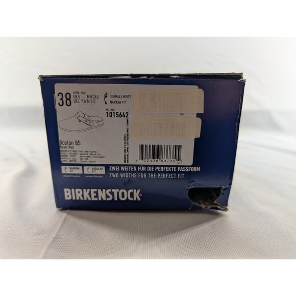 NWT Birkenstock x Concepts Boston BS Clog in Basic Red size EU 38 NARROW FIT - Picture 2 of 6